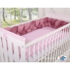 Treccia Paracolpi per Letto Bambino Rosa Scuro