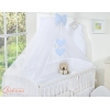 Velo Zanzariera per Culla Bianca Chiffon Cuori