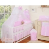 Velo Zanzariera per Culla Rosa Chiffon Pois Bianchi Cuori