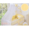 Zanzariera a Baldacchino per Lettino Giallo a Strisce Chiffon Cuori