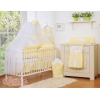 Zanzariera a Baldacchino per Lettino Giallo a Strisce Chiffon Cuori