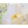 Zanzariera a Baldacchino per Lettino Giallo a Strisce Chiffon Cuori