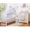 Zanzariera per Culla Grigio Pois Bianchi Chiffon Cuori