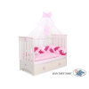 Zanzariera per Lettino Bambino Rosa Chiffon