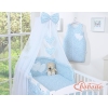 Zanzariera per Lettino Blu Fiori Fiori Chiffon Cuori