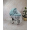 Lettino vimini neonato con accessori