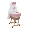 Letto per culla vimini neonato con baldacchino