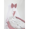 Letto per culla vimini Rosa cipria waffle