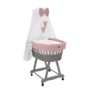 Set Biancheria Letto Culla Vimini Rosa