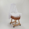 Set di biancheria da letto per culla in vimini XXL Bianco