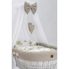 Set ricambio biancheria per culla vimini beige