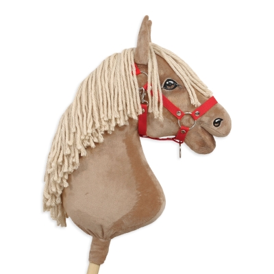 Cavezza Regolabile per Cavallo Bastone Rosso