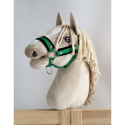 Cavezza Verde con Pelliccia Nera per il tuo Cavallo Hobby