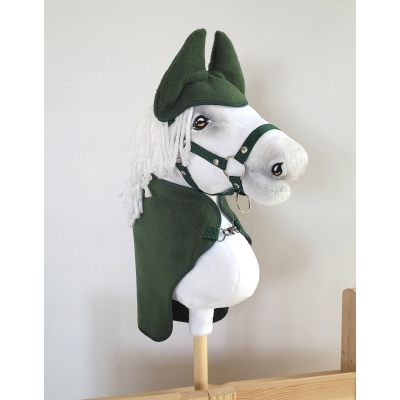 Coperta e Paraorecchie per Cavallo Bastone Cachi
