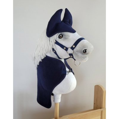 Coperta e Paraorecchie per Cavallo Bastone Denim