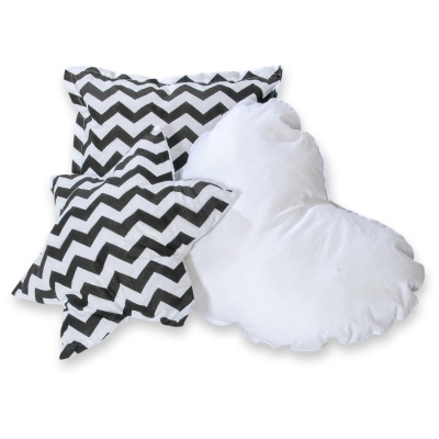 3 Guanciali Nero Chevron