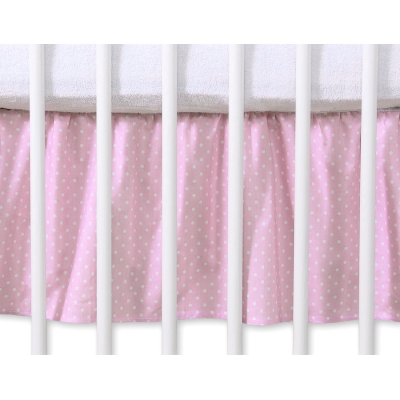 Balza per Lettino 60x120cm Rosa Pois Bianchi Cuori