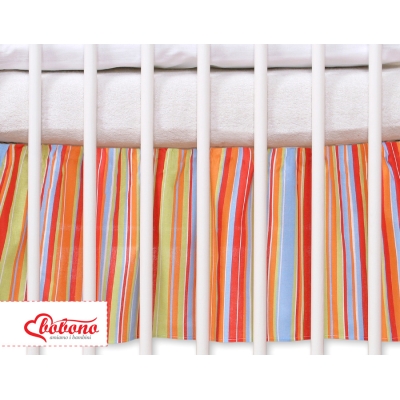 Balza per Lettino 70x140cm Arancio a Strisce Cuori