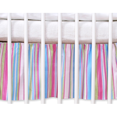 Balza per Lettino 70x140cm Lilla a Strisce Cuori