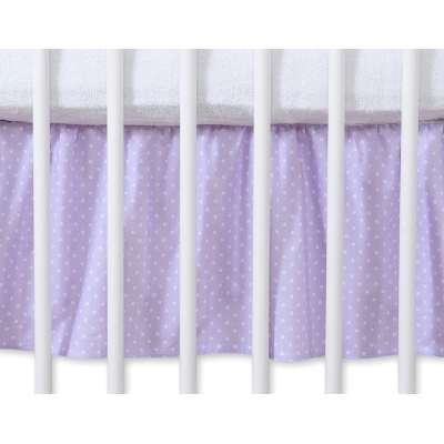 Balza per Lettino Neonato 60x120cm Lilla Pois Bianchi Cuori