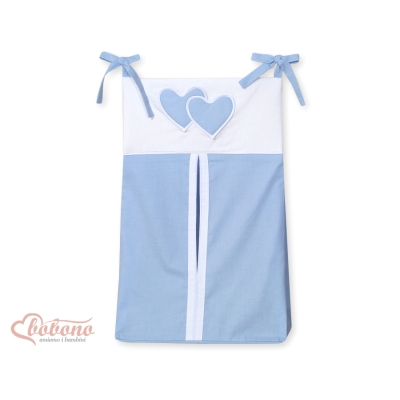 Borsa per Pannolini per Lettino Bambini Blu Cuori