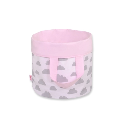 Cestino per i Giochi Doppia Faccia S Rosa Grigio Nuvole