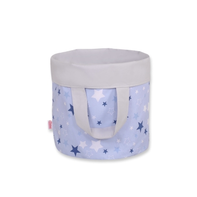 Cesto Portagiochi Bambini S Blu Grigio Stelle