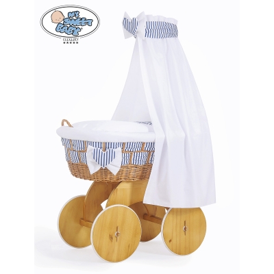 Culla di Vimini con Baldacchino Marina