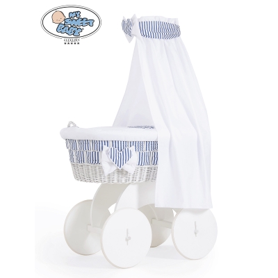 Culla di Vimini con Baldacchino Marina
