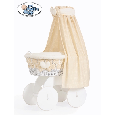 Culla di Vimini Drappeggio Isabella