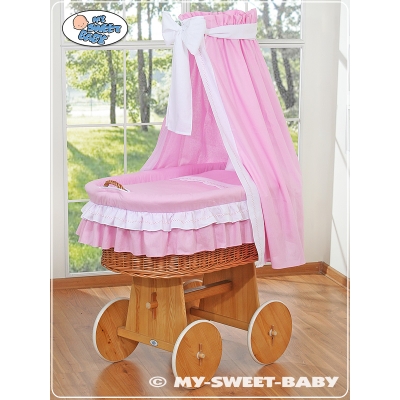 Culle vimini neonato Rosa