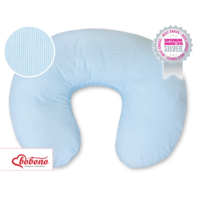 Cuscino Allattamento Blu a Strisce Cuori