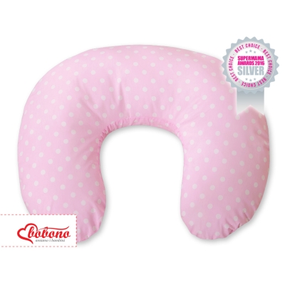 Cuscino Allattamento Neonati Rosa Pois Bianchi Cuori