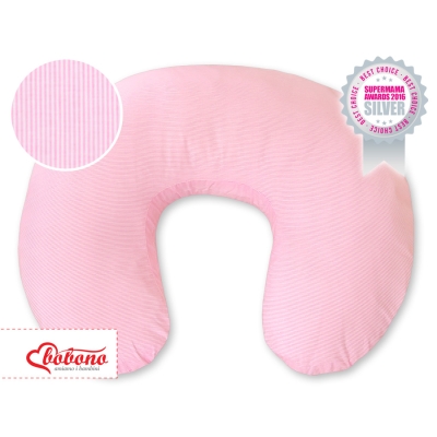 Cuscino per Allattamento per Neonati Rosa a Strisce Cuori