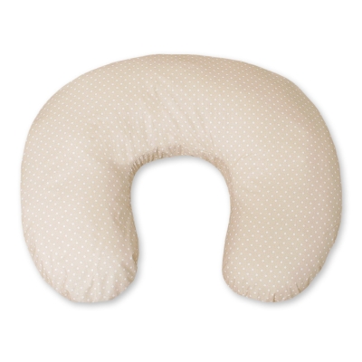 Federa per Cuscino per Allattamento Beige Pois Bianchi Cuori