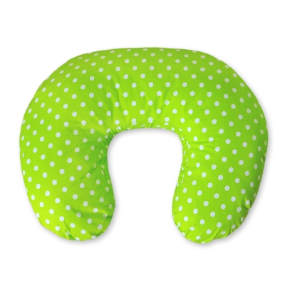 Federa per Cuscino per Allattamento Verde Pois Bianchi Cuori