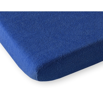 Lenzuolo con Angoli con Elastico in Spugna 140x200cm Blu Scuro