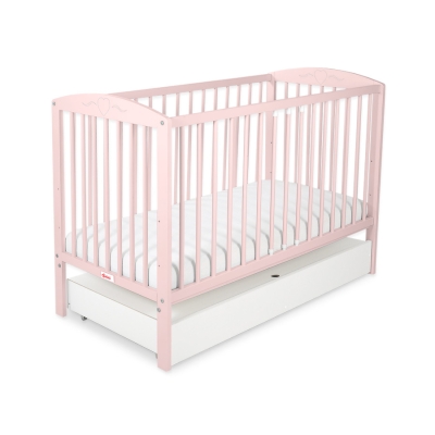 Lettino 60x120cm con Cassetto Standard Cuori