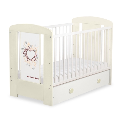 Lettino in Legno 120x60cm con Cassetto Maxi
