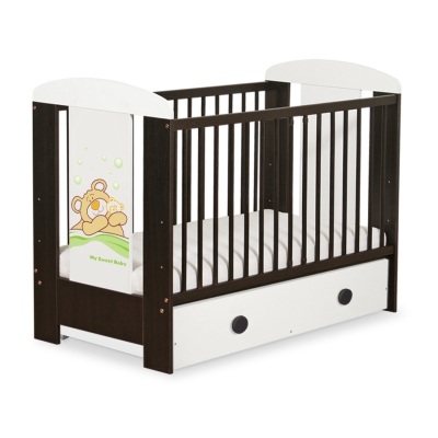 Lettino in Legno 120x60cm con Cassetto Maxi Barnaba