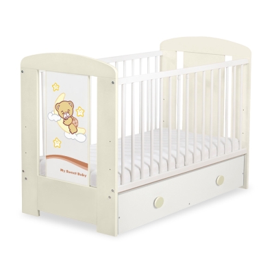 Lettino in Legno 120x60cm con Cassetto Maxi Notte