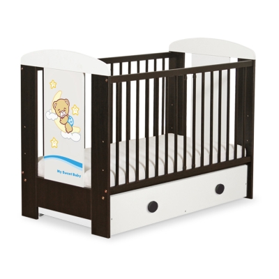 Lettino in Legno 120x60cm con Cassetto Maxi Notte