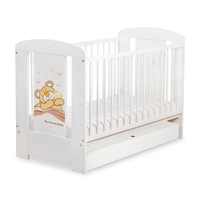 Lettino in Legno 120x60cm con Cassetto Standard Barnaba