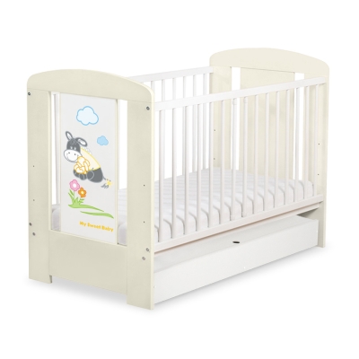 Lettino in Legno 120x60cm con Cassetto Standard Luca