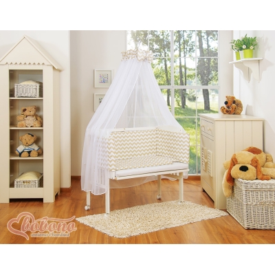 Lettino Neonati da Attaccare Beige Chevron