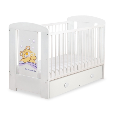 Lettino Neonato con Cassetto 120x60cm Maxi Barnaba