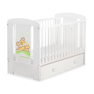 Lettino Neonato con Cassetto 120x60cm Maxi Barnaba