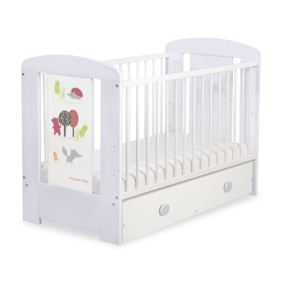 Lettino Neonato con Cassetto 120x60cm Maxi Foresta