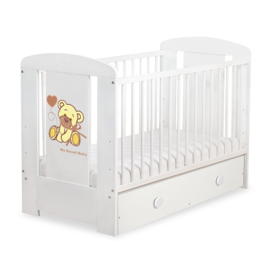 Lettino Neonato con Cassetto 120x60cm Maxi Nastro