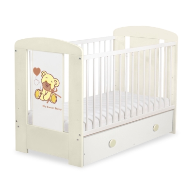 Lettino Neonato con Cassetto 120x60cm Maxi Nastro